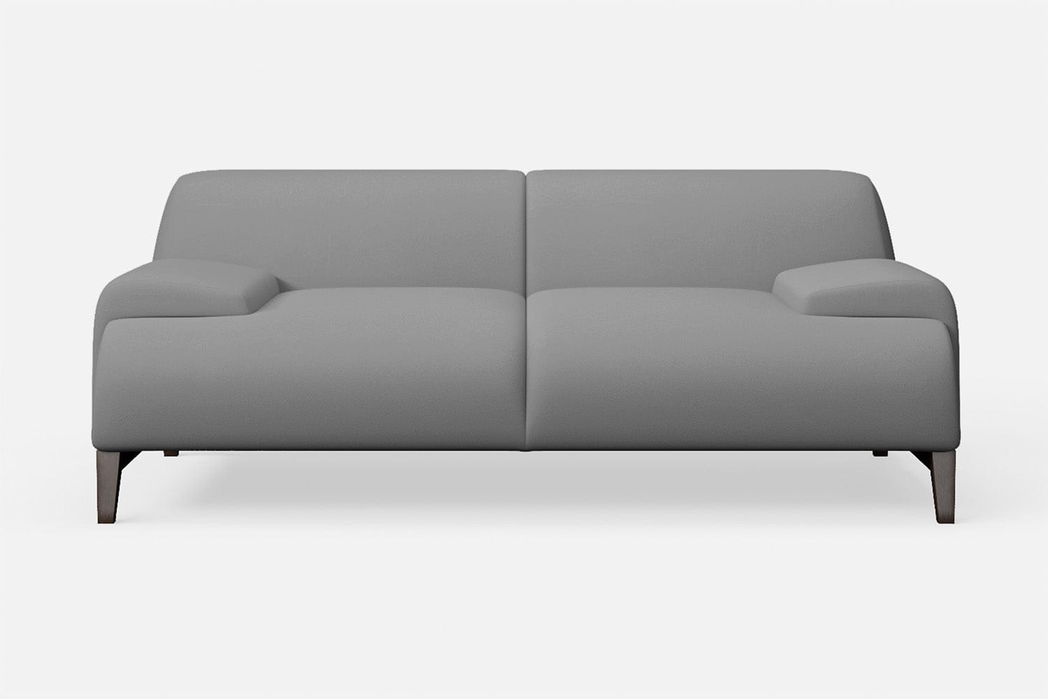 Pavia 2 Seater Sofa Grey Leather Livelusso 8589