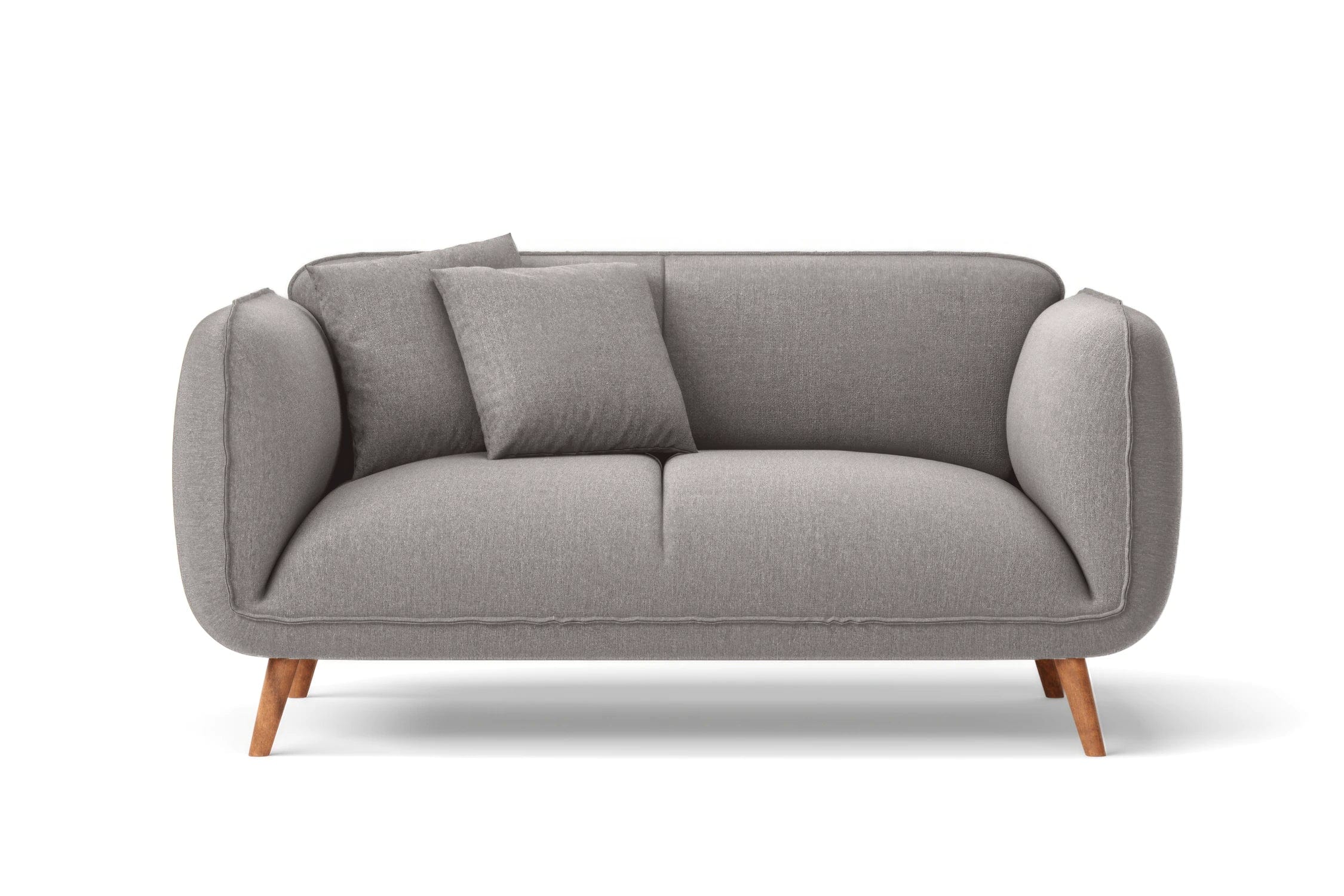 Pomezia 2 Seater Sofa Grey Linen Fabric Livelusso 4032