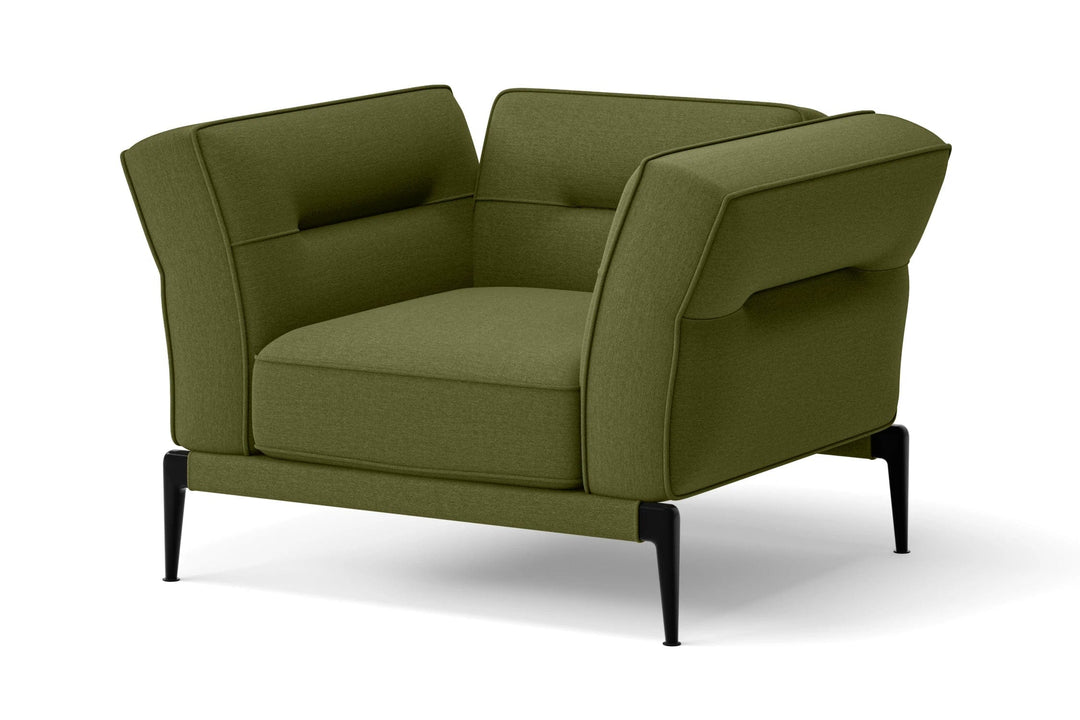 LIVELUSSO Armchair Acerra Armchair Olive Linen Fabric