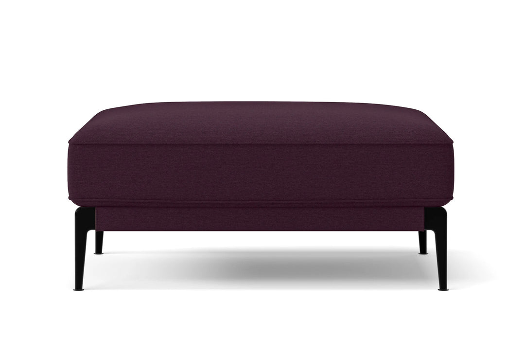 LIVELUSSO Ottoman Acerra Ottoman Purple Linen Fabric