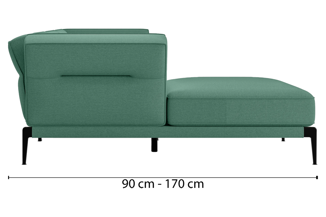 Acerra 3 Seater Left Hand Facing Chaise Lounge Corner Sofa Mint Green ...