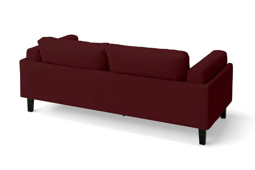 LIVELUSSO Sofa Alseno 3 Seater Sofa Red Leather