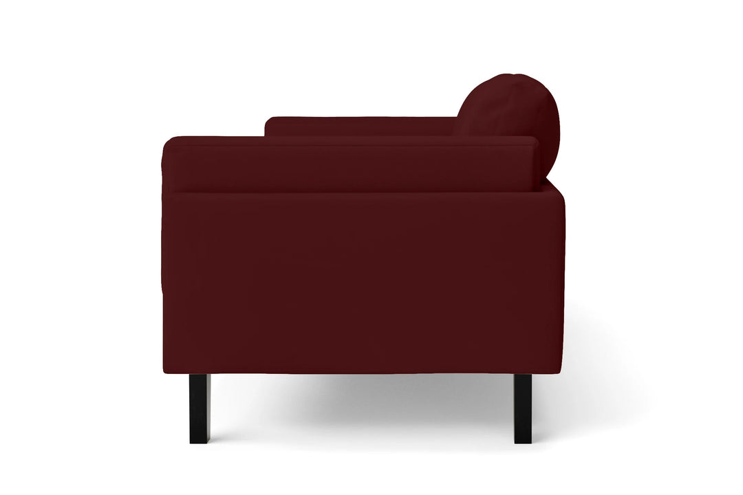 LIVELUSSO Sofa Alseno 3 Seater Sofa Red Leather