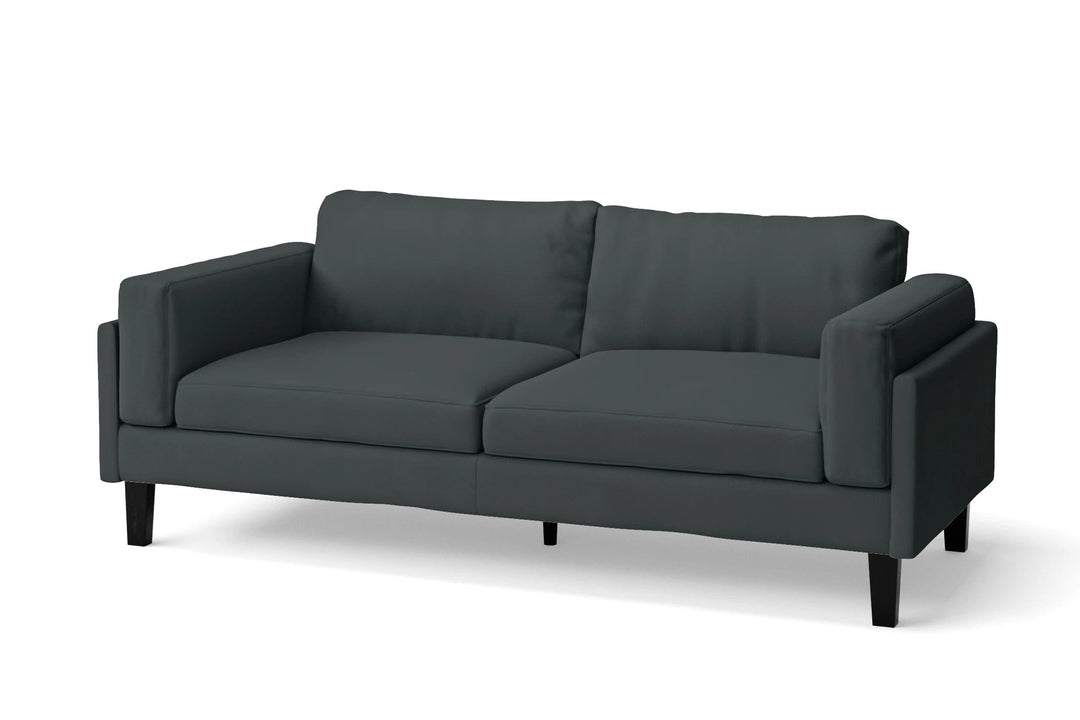 LIVELUSSO Sofa Alseno 3 Seater Sofa Slate Leather