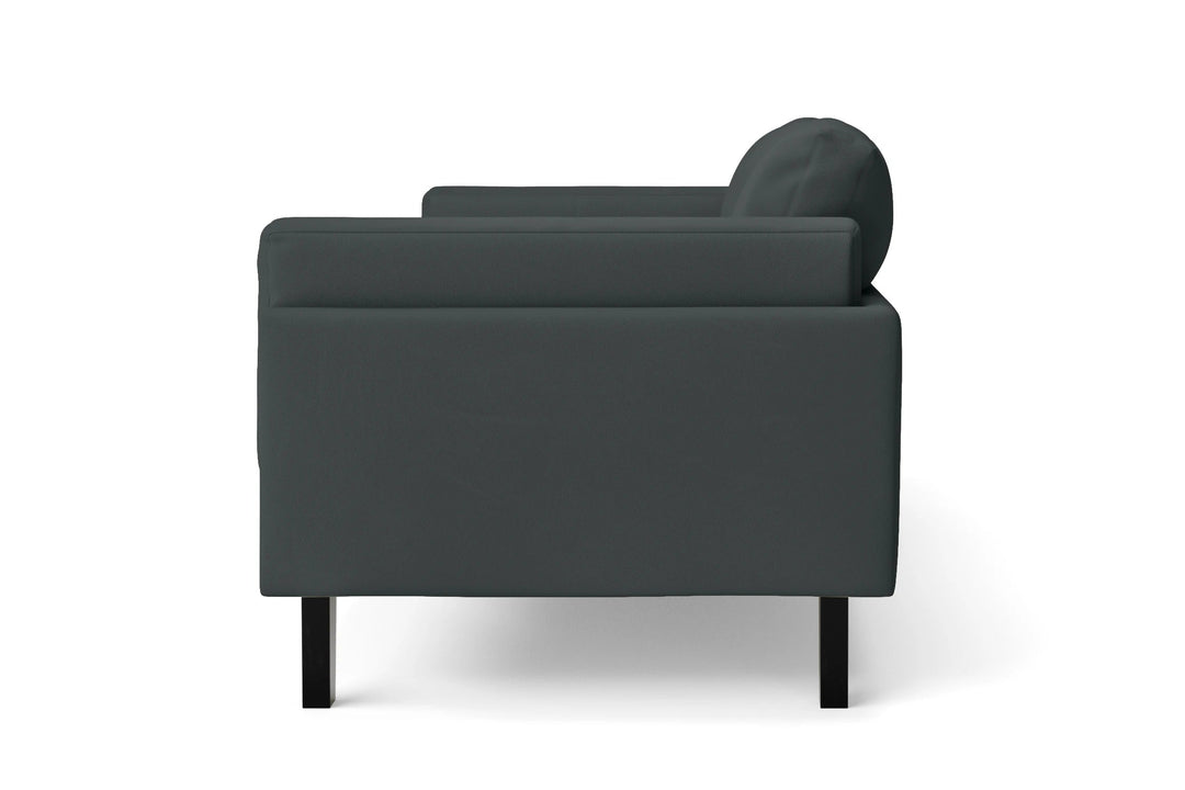 LIVELUSSO Sofa Alseno 3 Seater Sofa Slate Leather