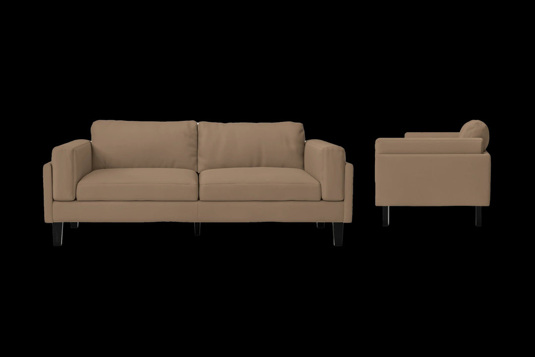 LIVELUSSO Sofa Alseno 3 Seater Sofa Stone Leather