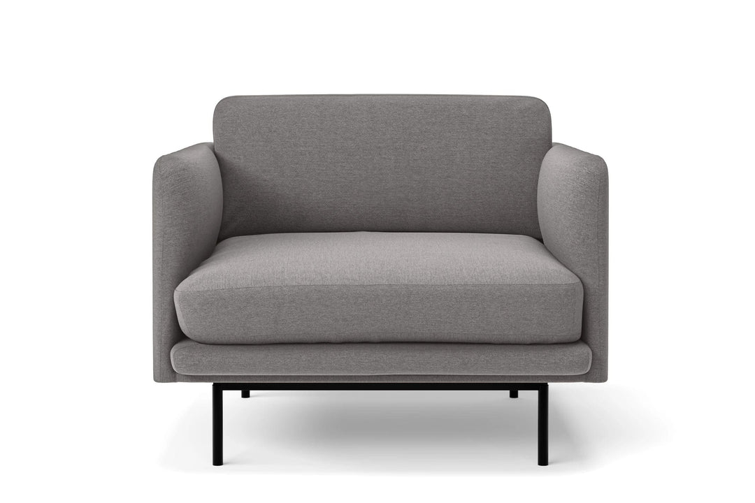 LIVELUSSO Armchair Ancona Armchair Grey Linen Fabric