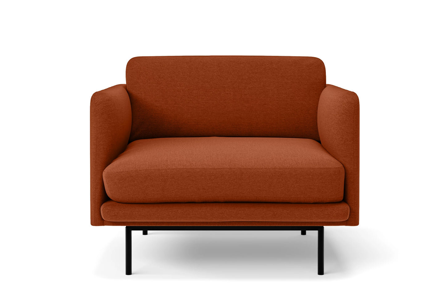 Ancona Armchair Orange Linen Fabric