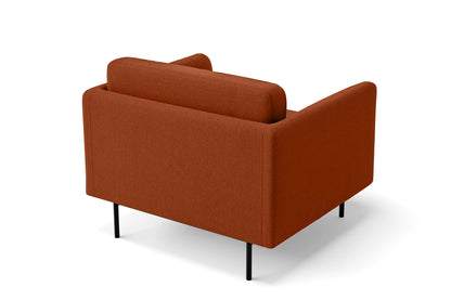 Ancona Armchair Orange Linen Fabric