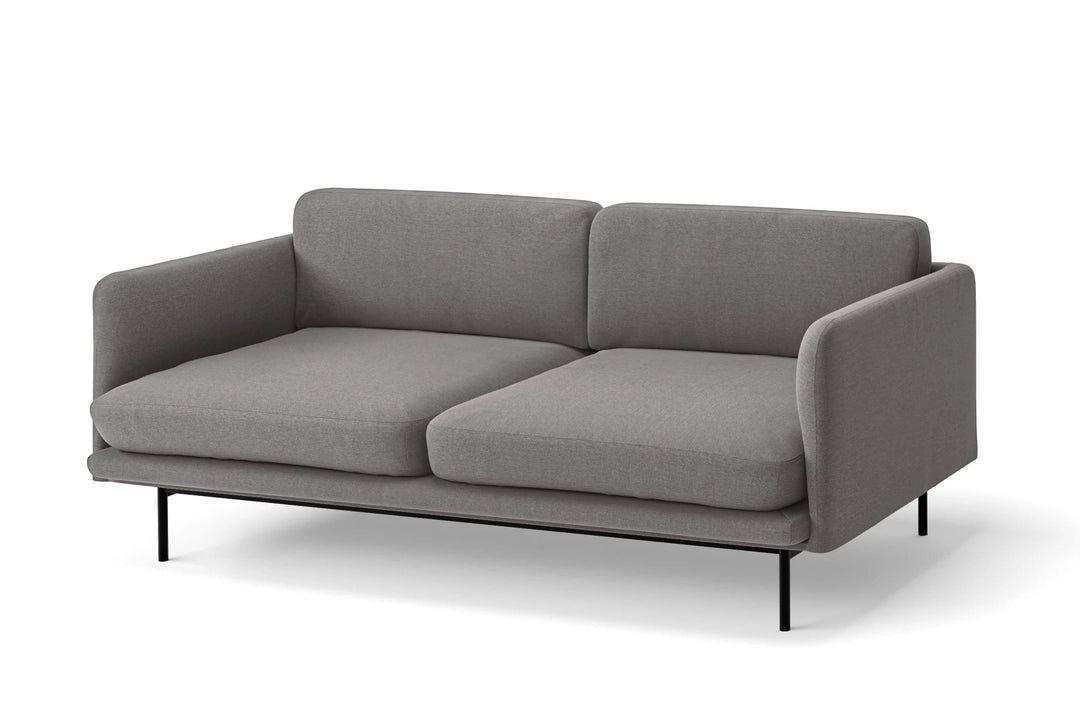 LIVELUSSO Sofa Ancona 2 Seater Sofa Grey Linen Fabric