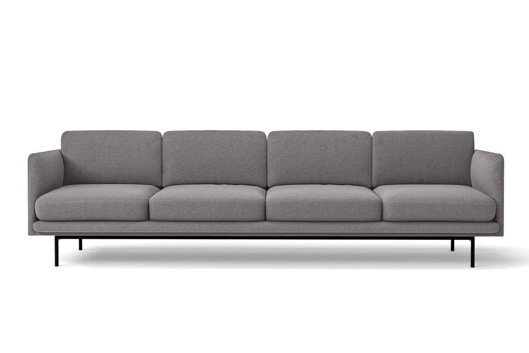 LIVELUSSO Sofa Ancona 4 Seater Sofa Grey Linen Fabric