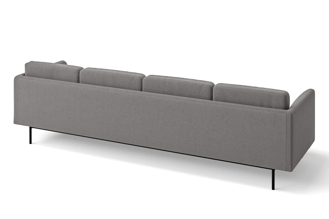 LIVELUSSO Sofa Ancona 4 Seater Sofa Grey Linen Fabric