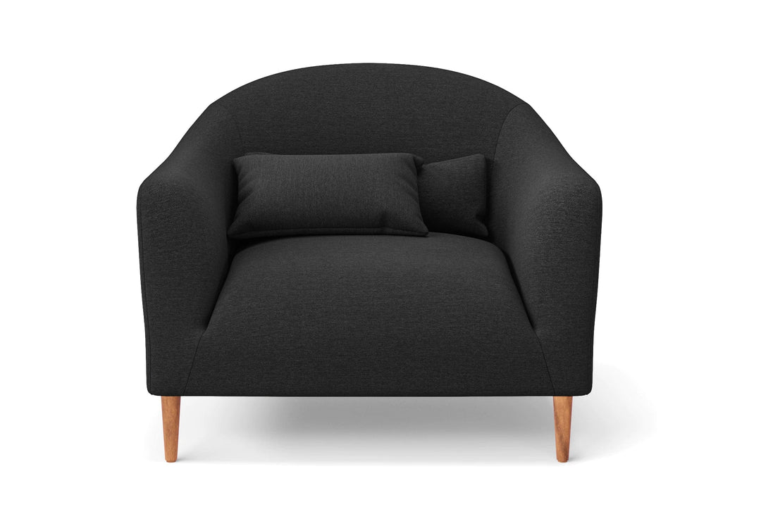 LIVELUSSO Armchair Andria Armchair Black Linen Fabric