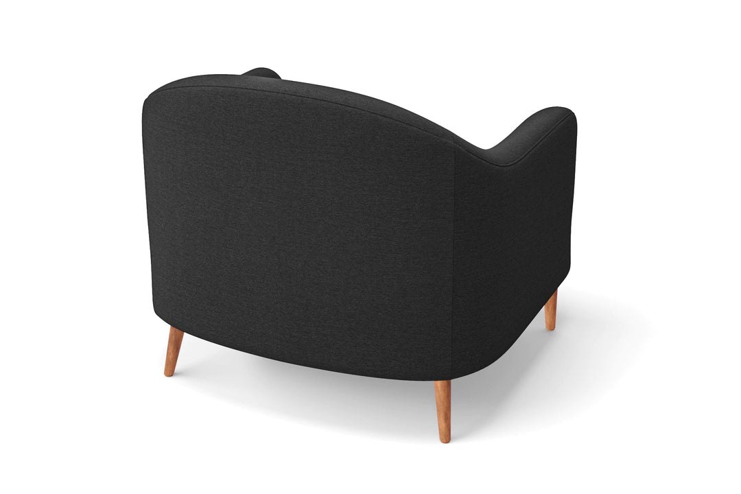 LIVELUSSO Armchair Andria Armchair Black Linen Fabric