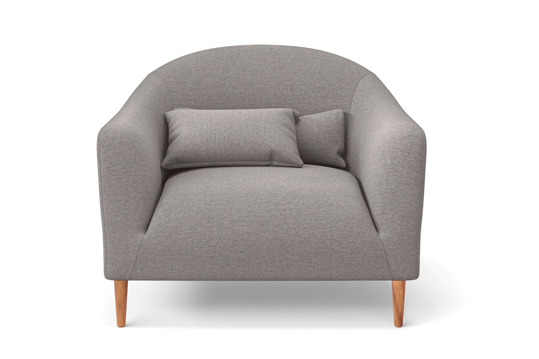 LIVELUSSO Armchair Andria Armchair Grey Linen Fabric