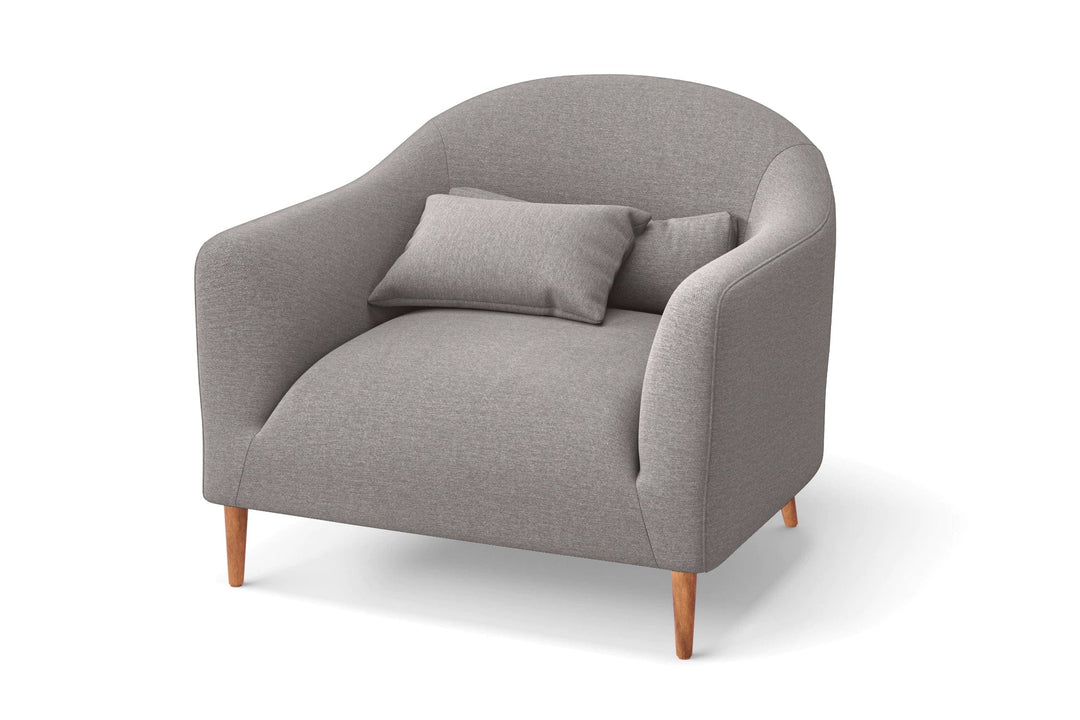 LIVELUSSO Armchair Andria Armchair Grey Linen Fabric