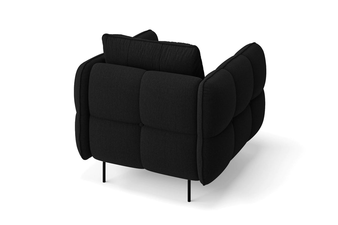 LIVELUSSO Armchair Anzio Armchair Black Linen Fabric