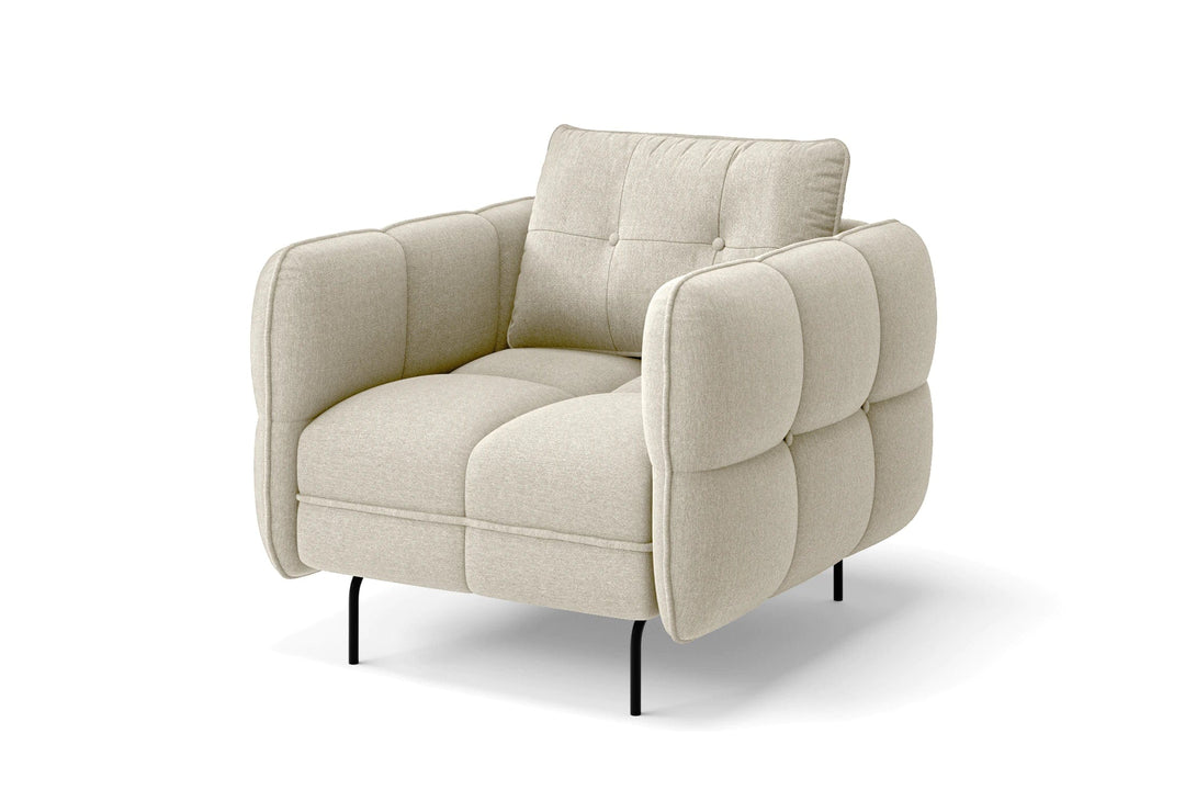 LIVELUSSO Armchair Anzio Armchair Cream Linen Fabric