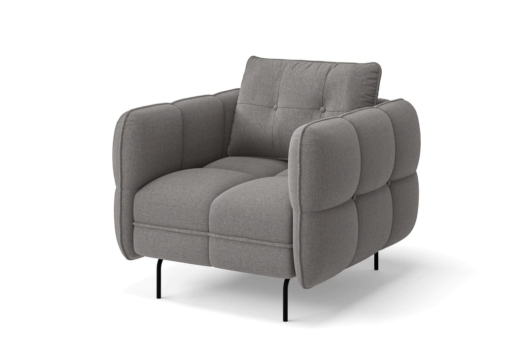 LIVELUSSO Armchair Anzio Armchair Grey Linen Fabric