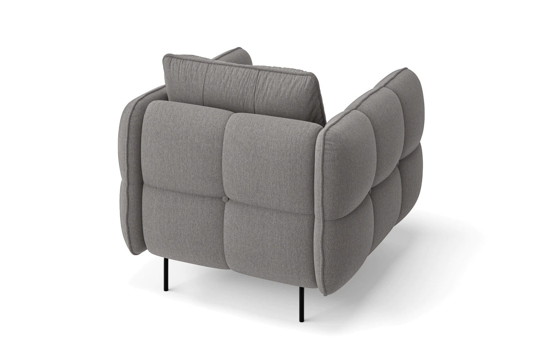 LIVELUSSO Armchair Anzio Armchair Grey Linen Fabric