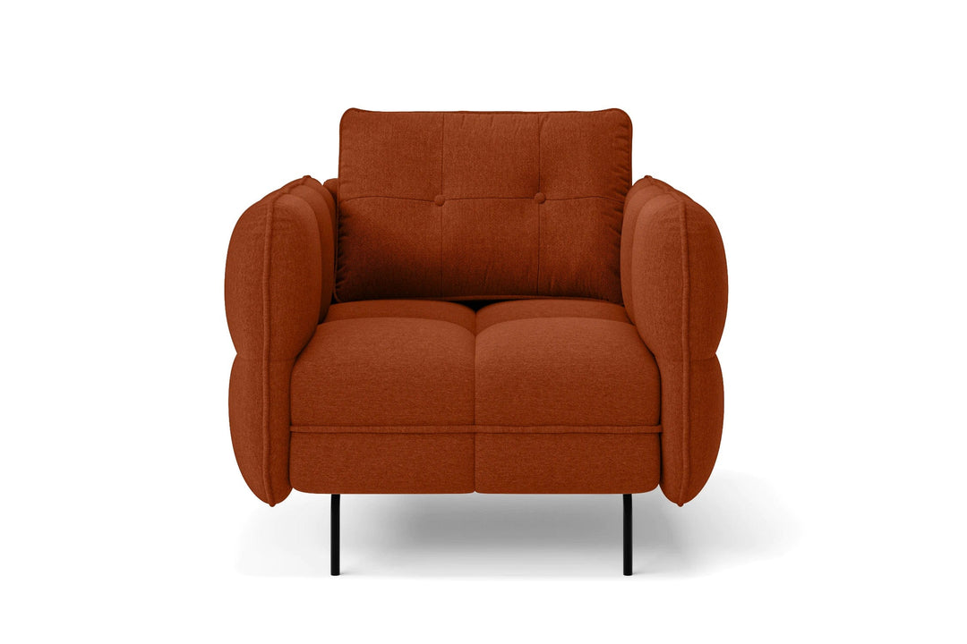 LIVELUSSO Armchair Anzio Armchair Orange Linen Fabric