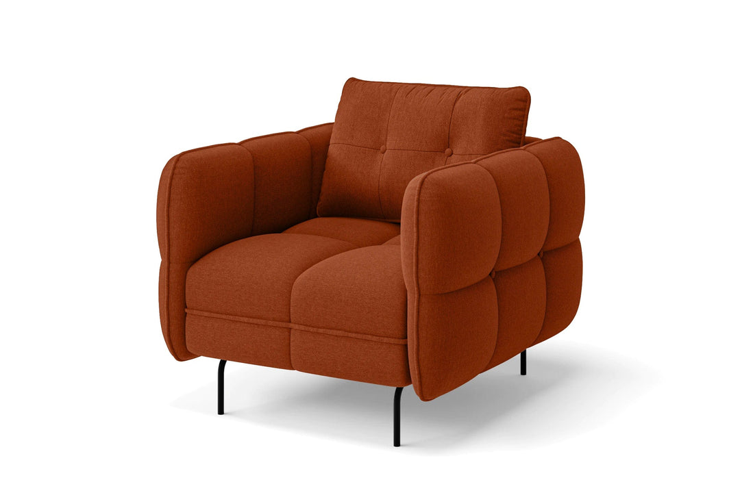 LIVELUSSO Armchair Anzio Armchair Orange Linen Fabric