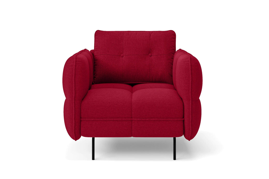 LIVELUSSO Armchair Anzio Armchair Red Linen Fabric