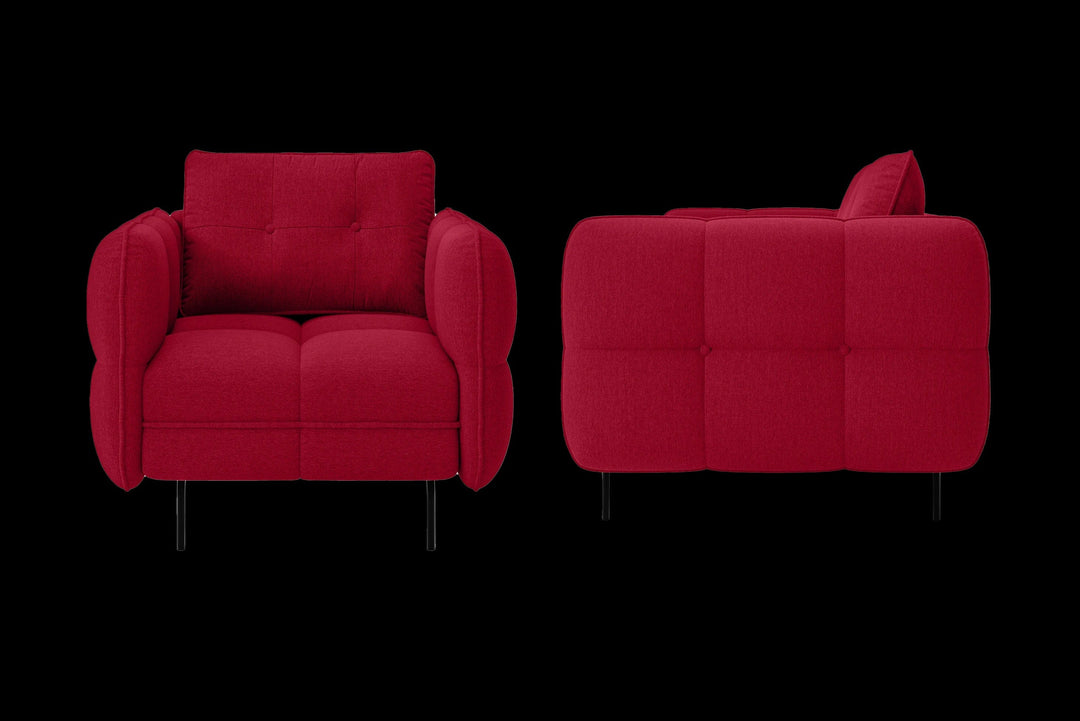 LIVELUSSO Armchair Anzio Armchair Red Linen Fabric