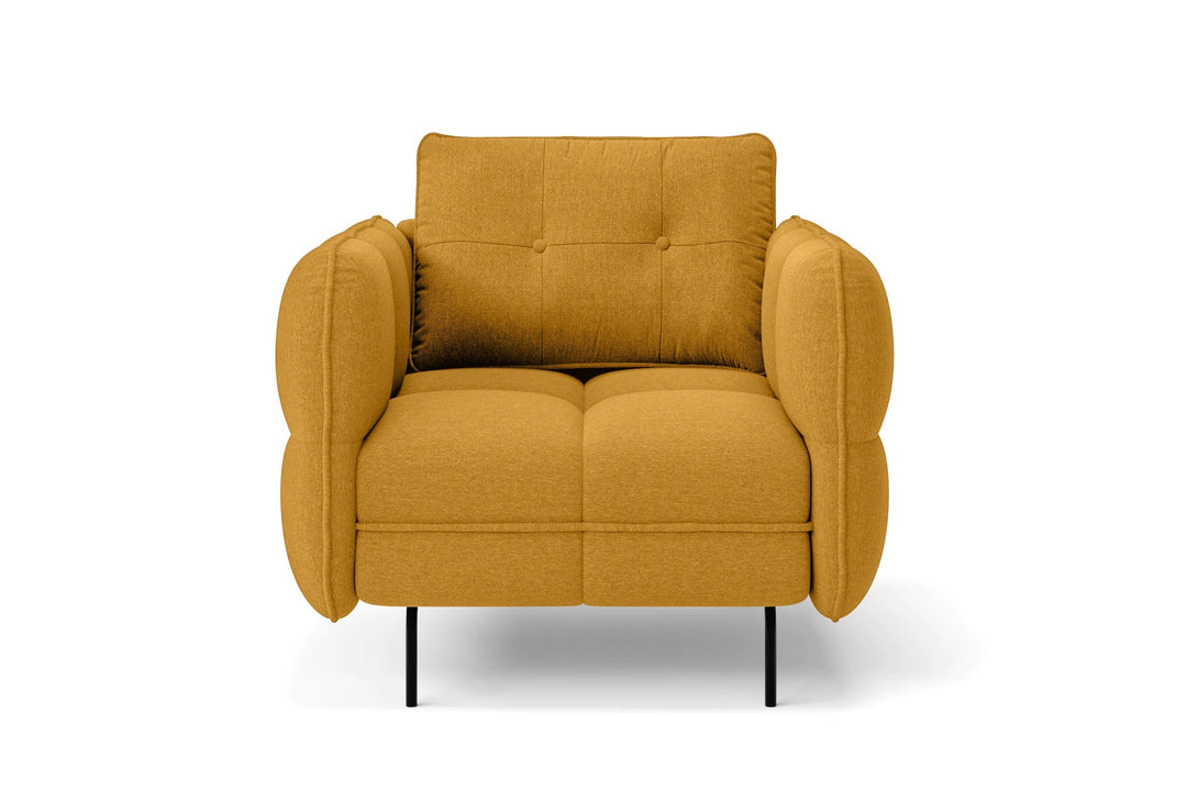 LIVELUSSO Armchair Anzio Armchair Yellow Linen Fabric COPY