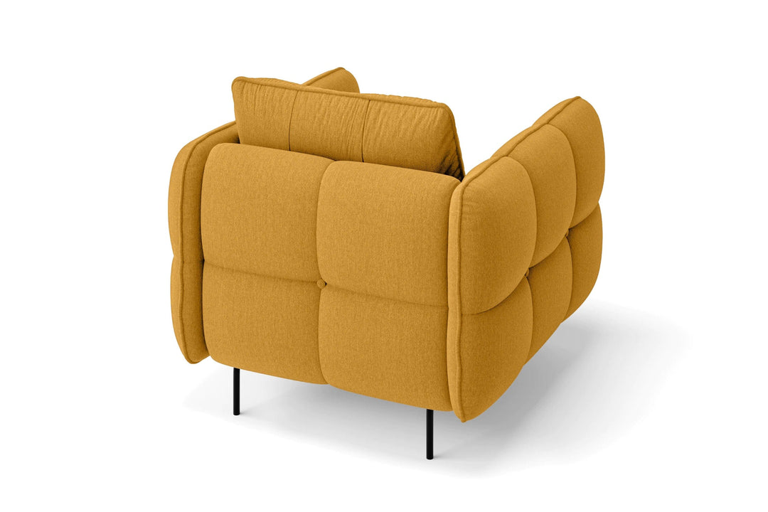 LIVELUSSO Armchair Anzio Armchair Yellow Linen Fabric COPY