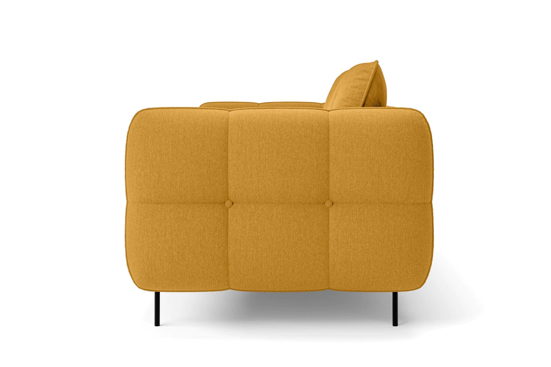 LIVELUSSO Armchair Anzio Armchair Yellow Linen Fabric COPY