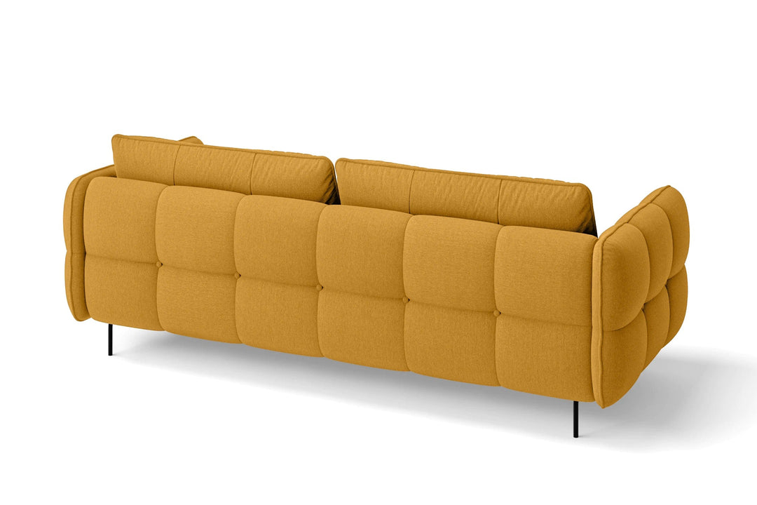 LIVELUSSO Sofa Anzio 3 Seater Sofa Yellow Linen Fabric