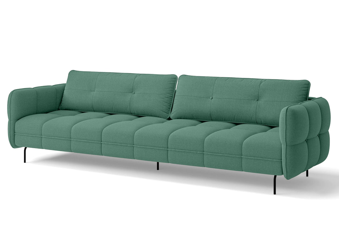 LIVELUSSO Sofa Anzio 4 Seater Sofa Mint Green Linen Fabric