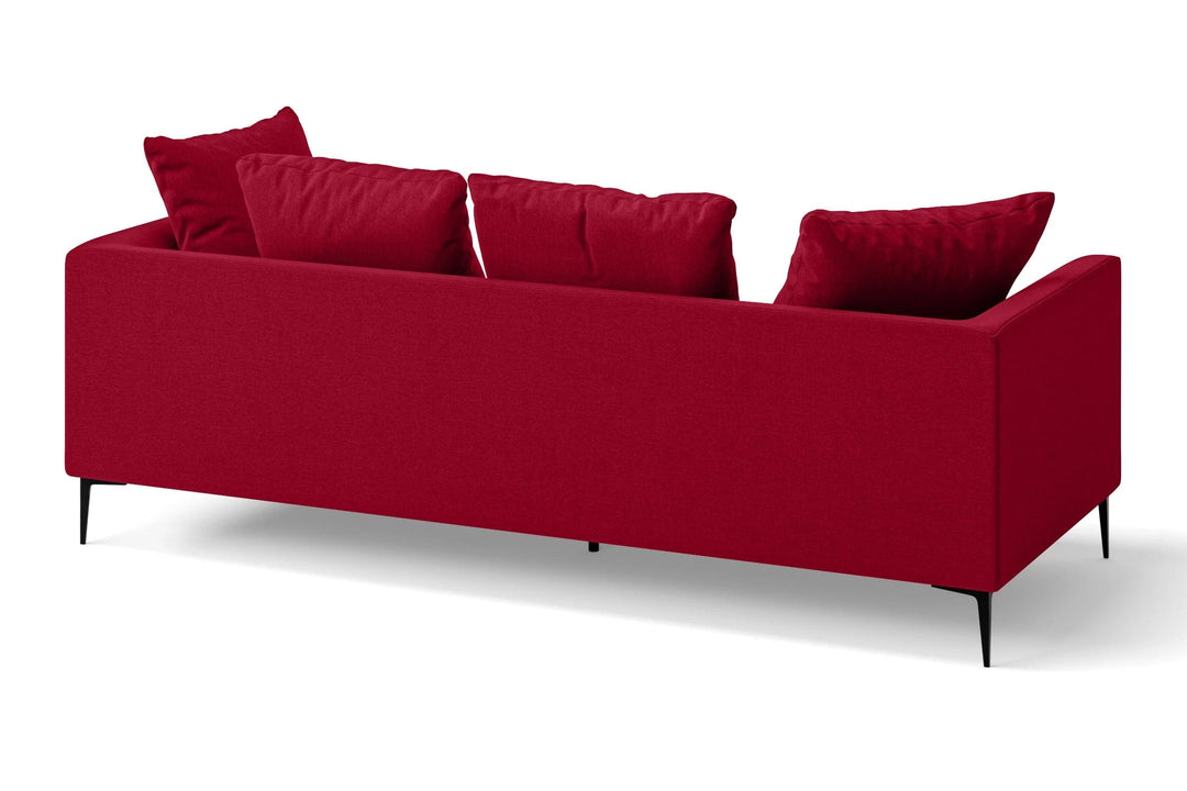 LIVELUSSO Sofa Aprilia 3 Seater Sofa Red Linen Fabric