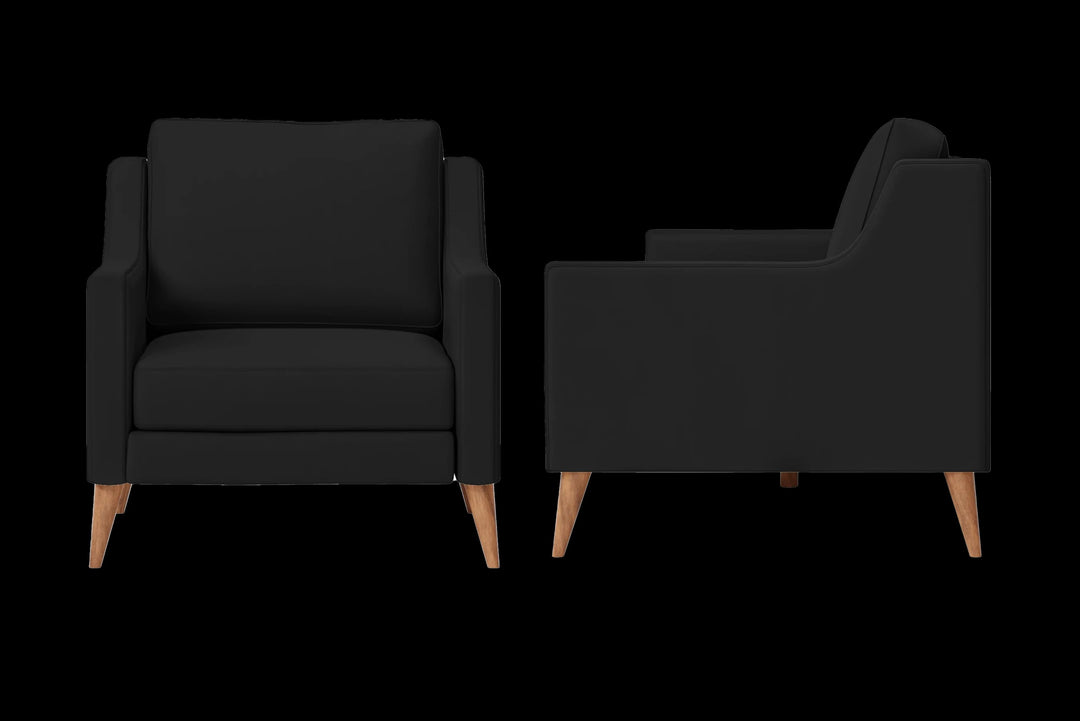 LIVELUSSO Armchair Aquila Armchair Black Leather