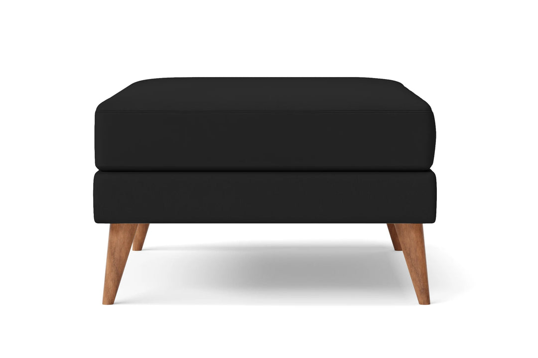 LIVELUSSO Ottoman Aquila Ottoman Black Leather