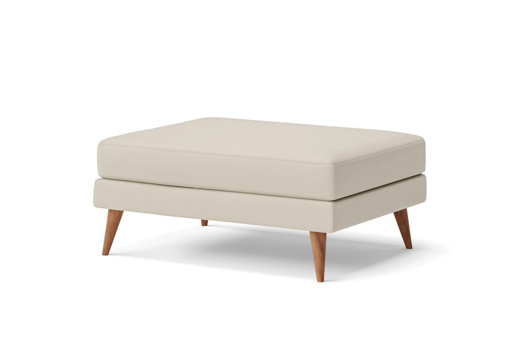 LIVELUSSO Ottoman Aquila Ottoman Cream Leather