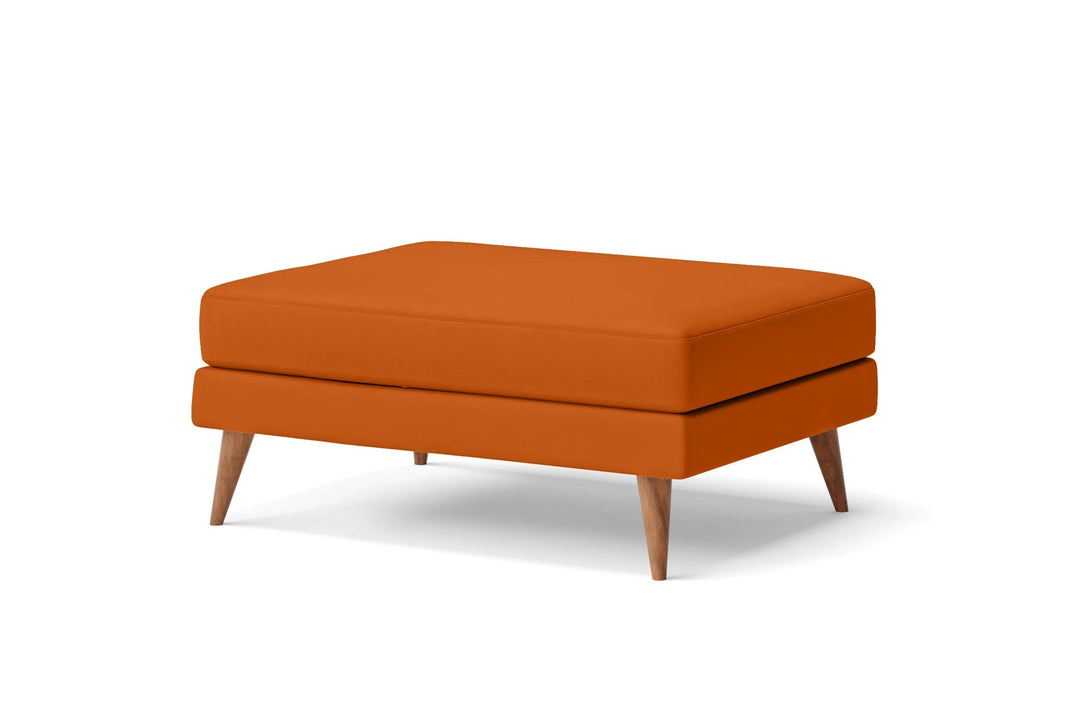 LIVELUSSO Ottoman Aquila Ottoman Orange Leather