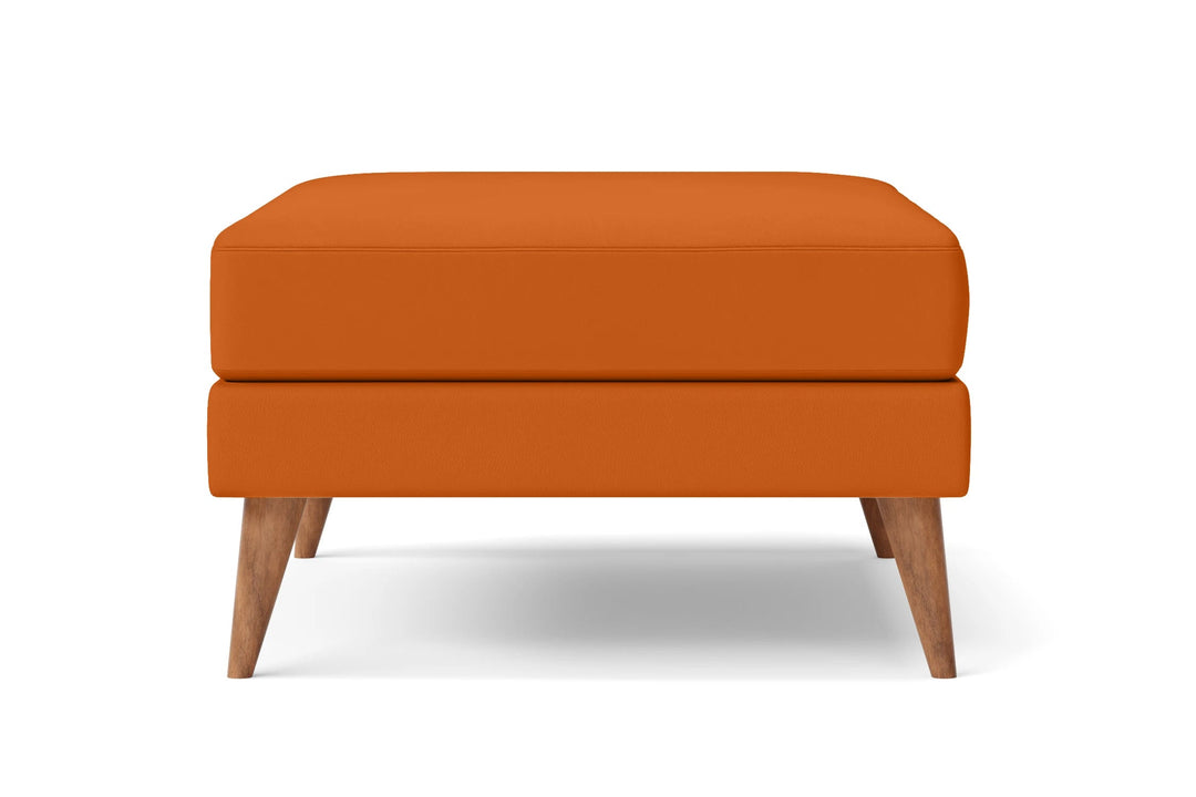 LIVELUSSO Ottoman Aquila Ottoman Orange Leather