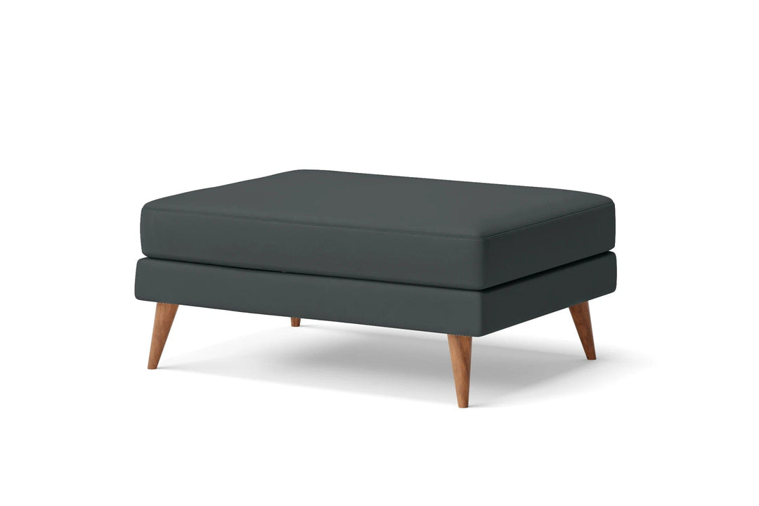 LIVELUSSO Ottoman Aquila Ottoman Slate Leather