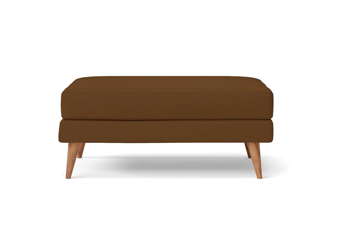 LIVELUSSO Ottoman Aquila Ottoman Walnut Brown Leather