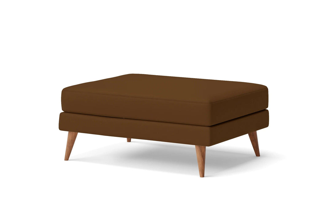 LIVELUSSO Ottoman Aquila Ottoman Walnut Brown Leather