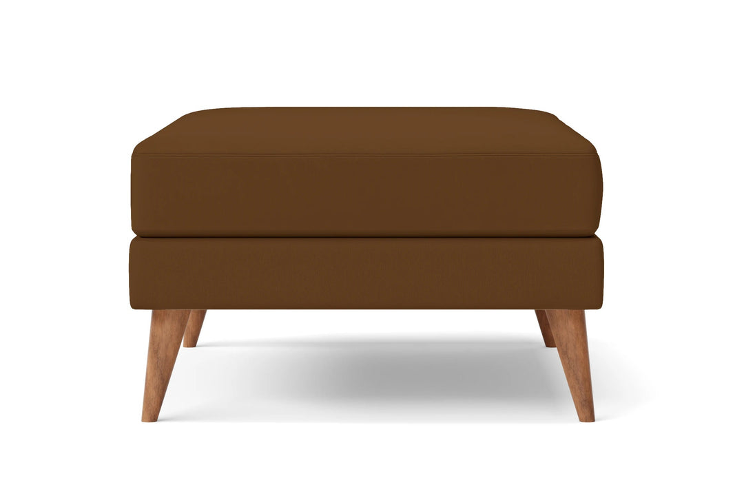 LIVELUSSO Ottoman Aquila Ottoman Walnut Brown Leather