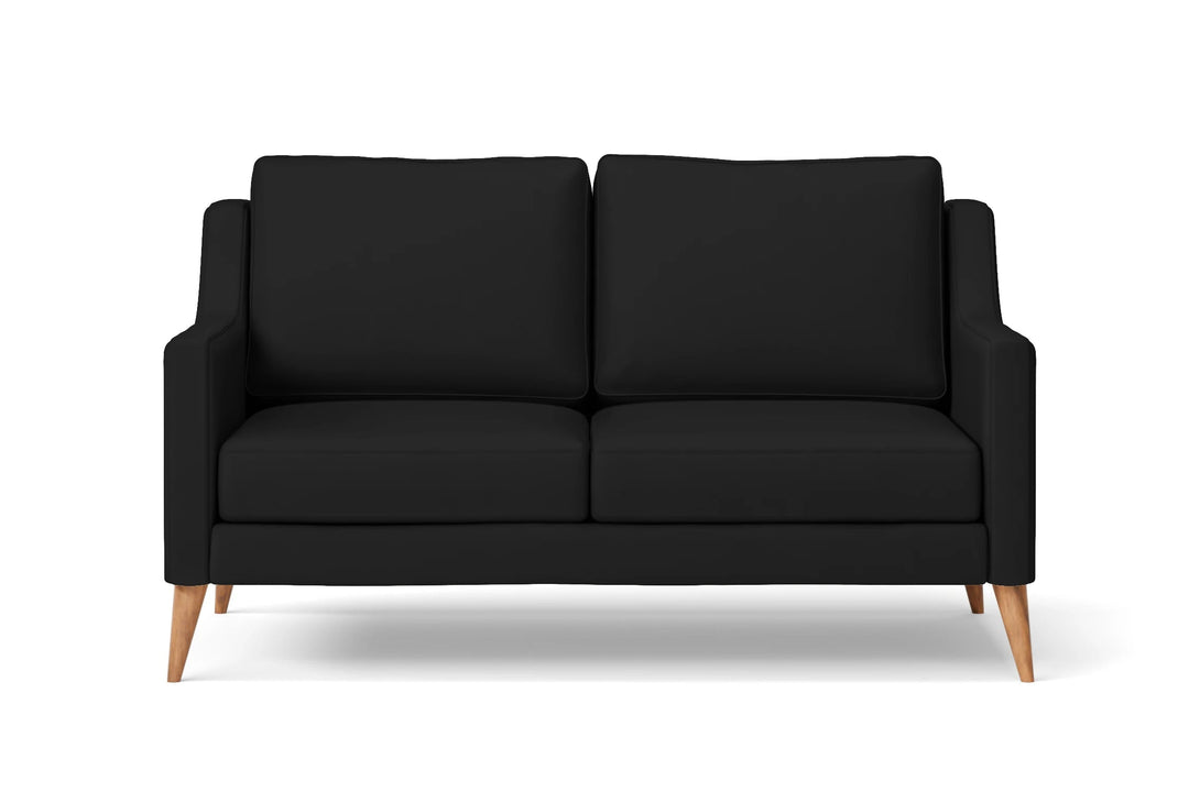 LIVELUSSO Sofa Aquila 2 Seater Sofa Black Leather