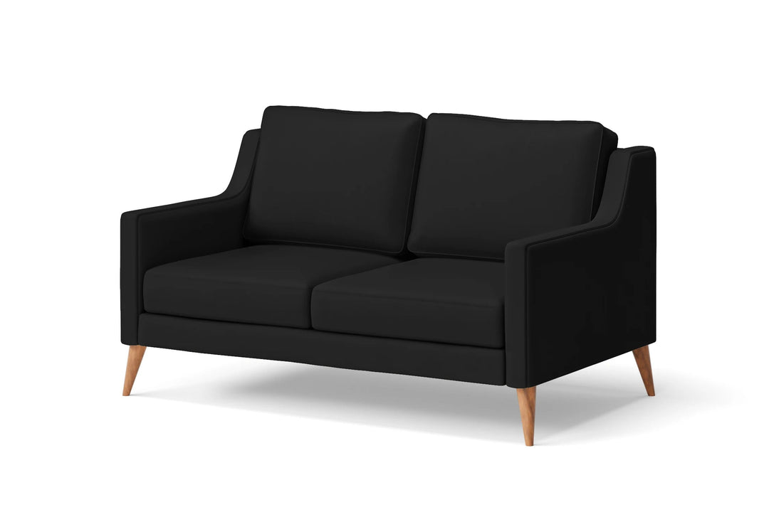 LIVELUSSO Sofa Aquila 2 Seater Sofa Black Leather