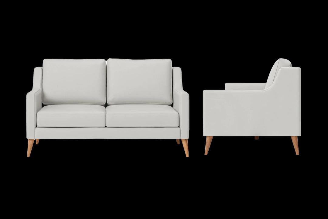 LIVELUSSO Sofa Aquila 2 Seater Sofa White Leather