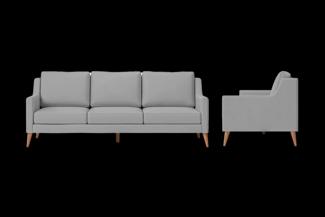 LIVELUSSO Sofa Aquila 3 Seater Sofa Grey Leather