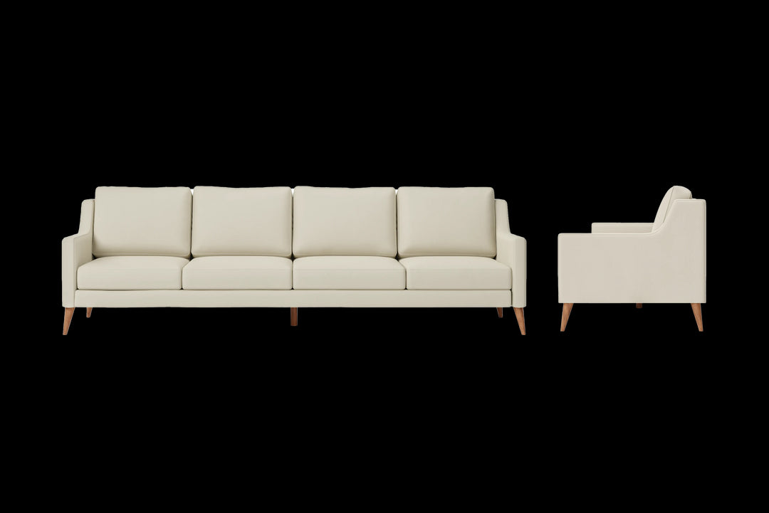 Aquila 4 Seater Sofa Cream Leather