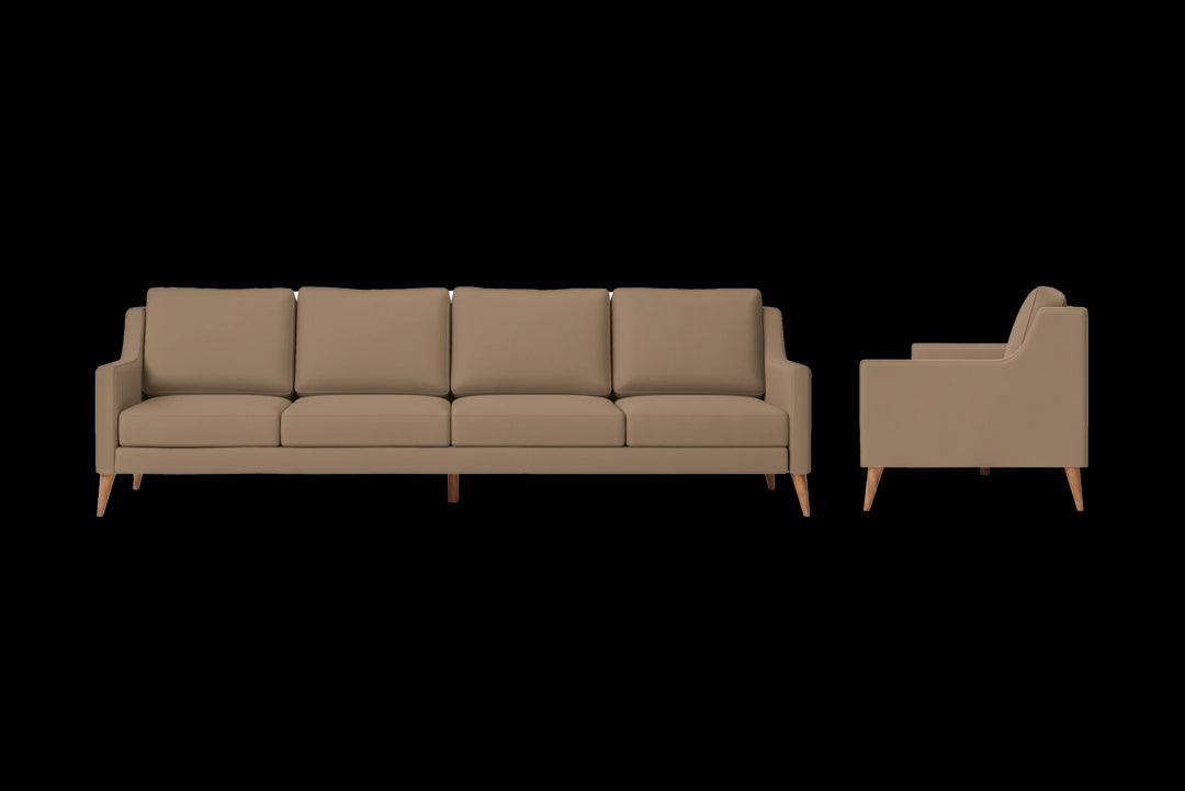 Aquila 4 Seater Sofa Stone Leather