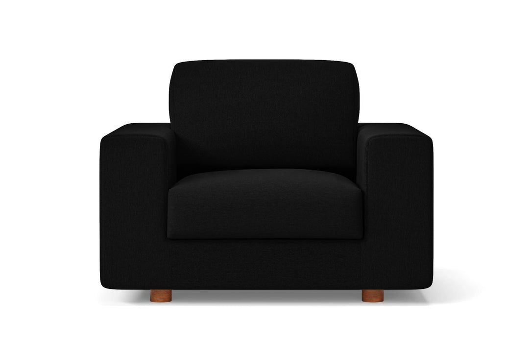 LIVELUSSO Armchair Arezzo Armchair Black Linen Fabric